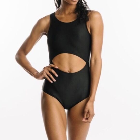 NEW Zyia Active Black Open Core One Piece Swimsuit Women’s XL - Picture 1 of 6
